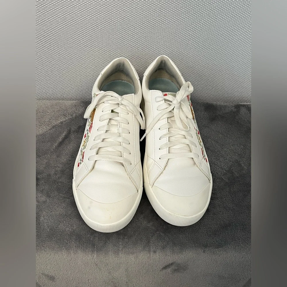 Dr. Scholl's Time Off Floral Embroidered Sneakers. Arch support. White. Sz 11 - Picture 5 of 11